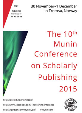 					View No. 5 (2015): The 10th Munin Conference on Scholarly Publishing 2015
				