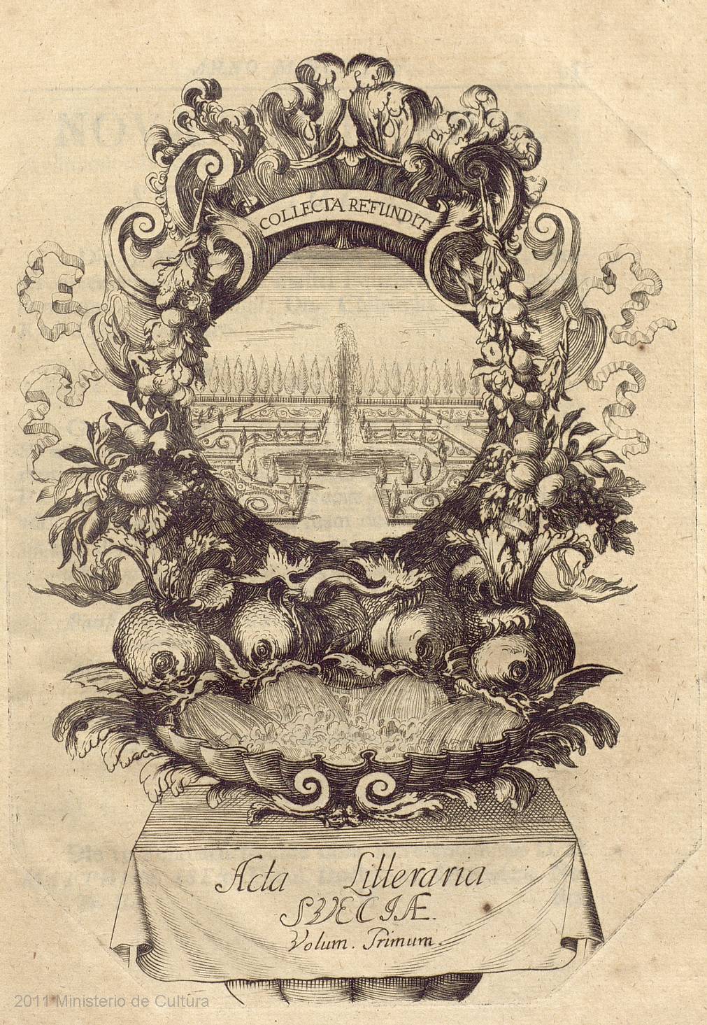 Frontispice of the first volume of the Acta Literaria Sveciae