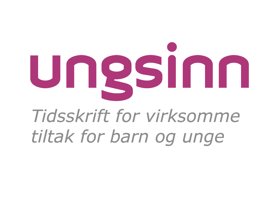 Logo hvor det står: Ungsinn. Tidsskrift for virksomme tiltak for barn og unge.