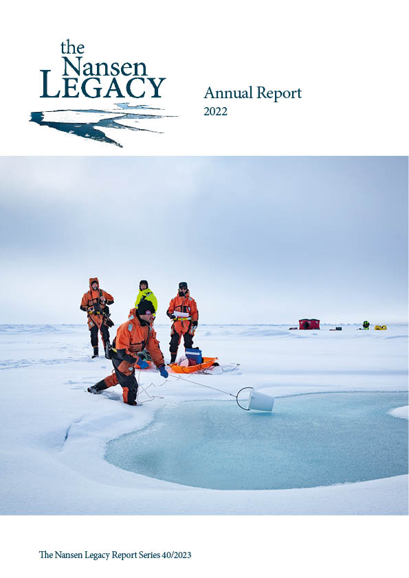 Scientist working on Arctic sea ice