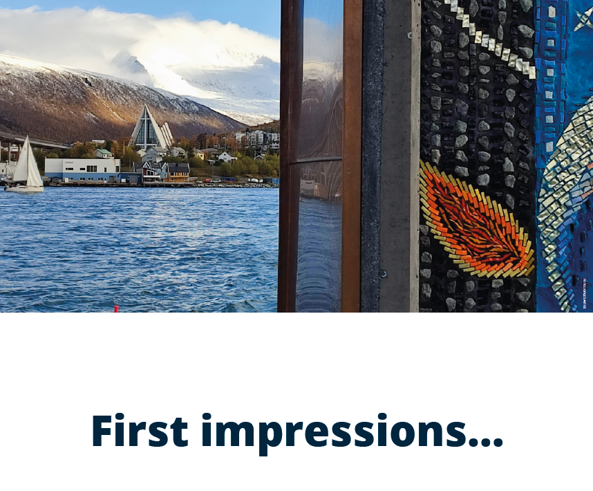 Roleup format with a picture, a QR code and information about a photo voice competition and partners.