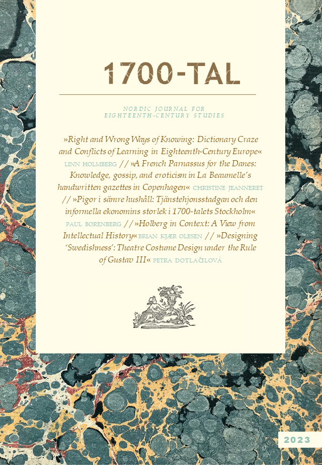 Frontcover of 1700-tal 2023.